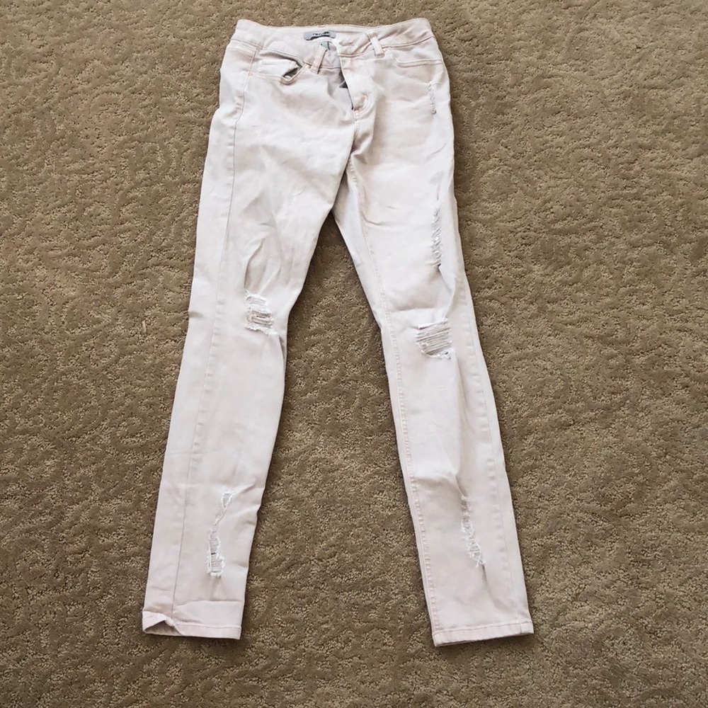 pink refuge distressed jeans